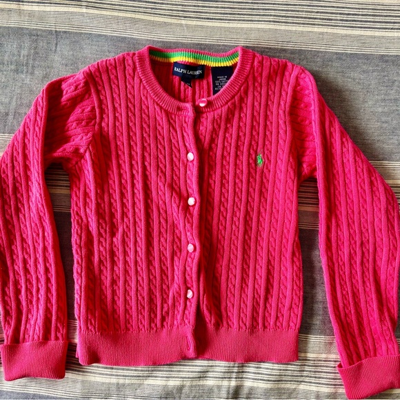 Ralph Lauren Pink Cable Knit Sweater - Picture 1 of 3